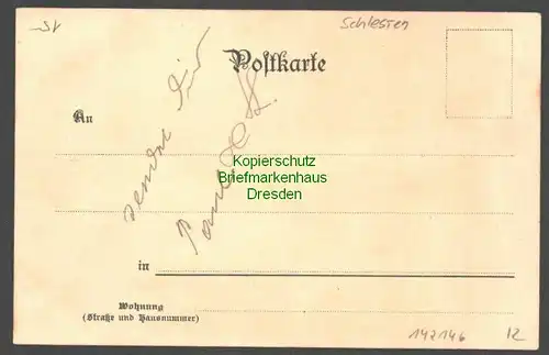 142146 AK Litho Künstlerkarte Burgbergswarte Warnsdorf Varnsdorf um 1900