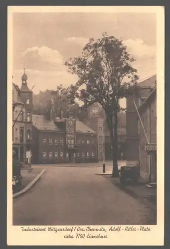 141799 AK Wittgensdorf bei Chemnitz Rathaus am AH Platz Gasthaus Krone 1939