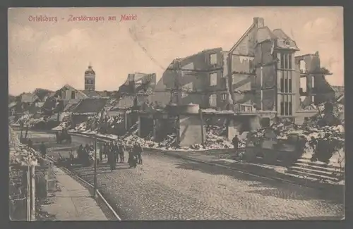 141807 AK Szczytno Ortelsburg Ostpr. 1915 Zerstörungen am Markt Ruinen