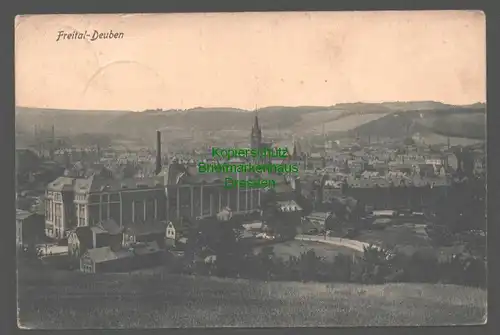 141867 AK Freital Deuben 1931 Panorama große Fabrik