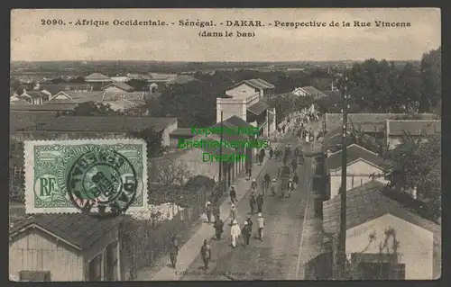 141552 AK Senegal Dakar Rue Vincens 1909 nach Altenberg Deutschland