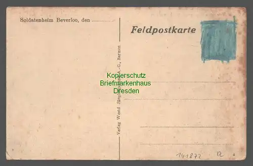 141872 AK Beverloo Truppenübungsplatz Kamp van Beverlo Soldatenheim um 1915