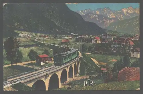 141693 AK Mittenwald Partie an der neuen Bahn 1921