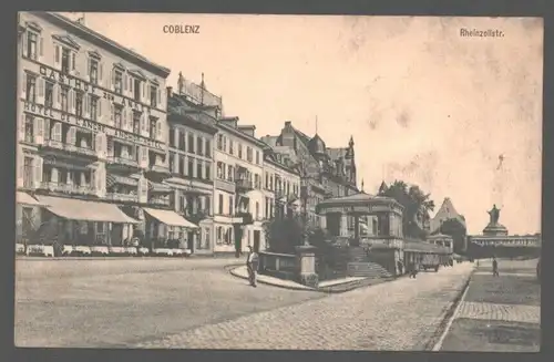 141733 AK Coblenz Koblenz 1907 Gasthof zum Anker Anchor Hotel Rheinzollstraße