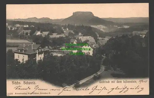 141494 AK Sächsische Schweiz Gohrisch mit dem Lilienstein 1905
