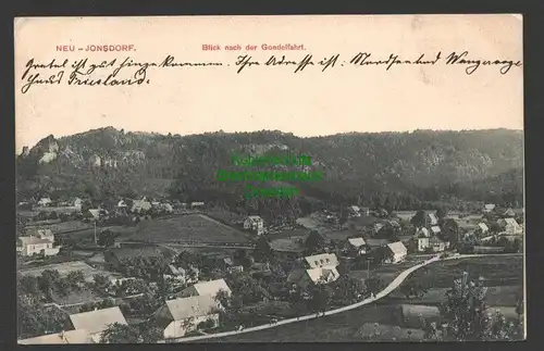 141456 AK Neu Jonsdorf Blick nach der Gondelfahrt 1908