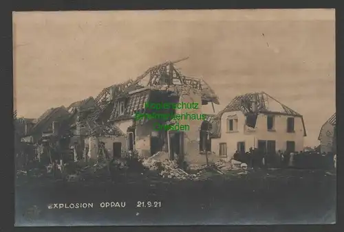 141120 AK Ludwigshafen Oppau Explosion des Oppauer Stickstoffwerkes 21.9. 1921