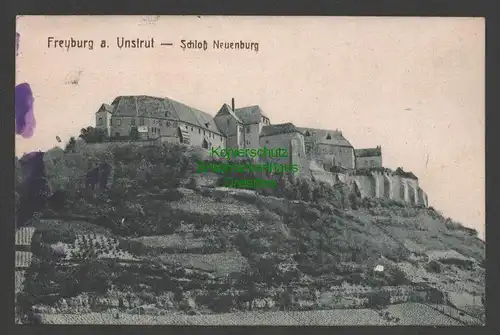 141225 AK Freyburg Unstrut Schloss Neuenburg 1923 Inflation Gebühr Bezahlt 30000