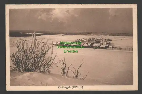 141289 AK Bozi Dar Gottesgab Winter im Erzgebirge um 1920