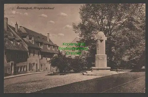 141274 AK Lommatzsch Kriegerdenkmal 1926