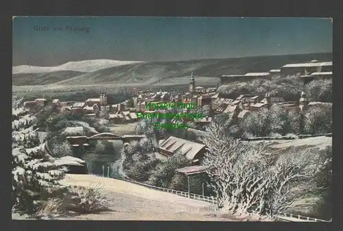 141152 AK Glatz mit Festung im Winter um 1915 Winterbild
