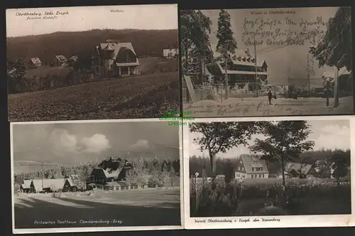 140798 2 AK Oberbärenburg Berghotel Friedrichshöhe 1921 Fritzsches Gasthaus