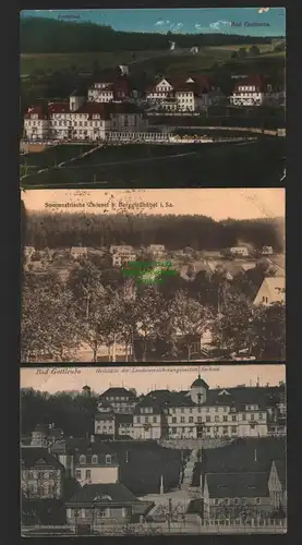 140785 3 AK Bad Gottleuba Zentralbad 1918 Zwiesel Berggießhübel 1923 Gottleuba