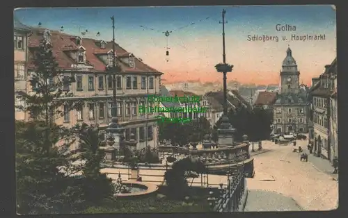 140922 AK Gotha Schloßberg Hauptmarkt 1917