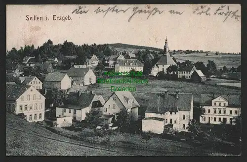 140783 AK Seiffen Erzgebirge 1919 mit Kirche