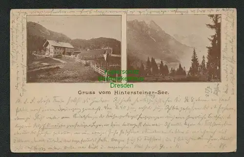 139457 AK Hintersteiner See Tirol Gasthaus Widauer Wirt 1901