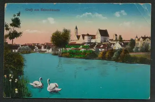 139486 AK Babenhausen Schwaben 1920 Panorama