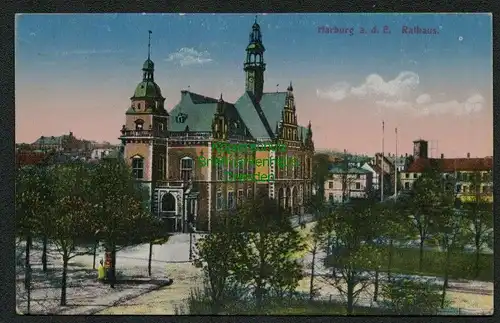 139506 AK Hamburg Harburg a. d. Elbe Rathaus 1918