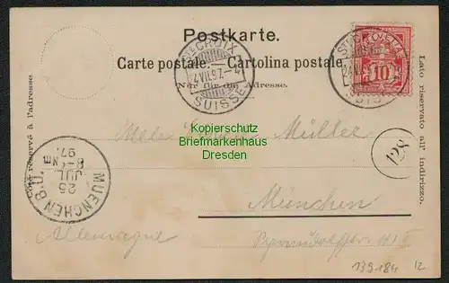 139184 AK Sainte-Croix VD Suisse Waadt 1897 nach München