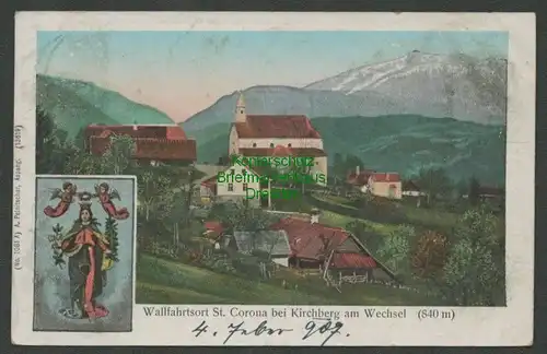 139251 AK Kirchberg am Wechsel Wallftahrtsort St. Corona 1907 Niederösterreich