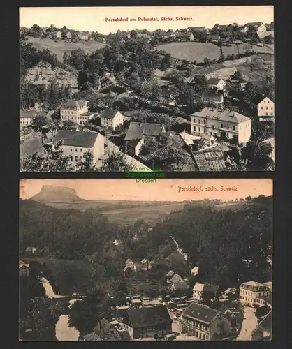 138292 2 AK Porschdorf Polenztal Sächs. Schweiz 1915