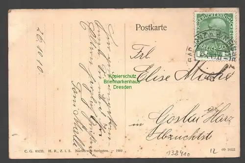138410 AK Gablonz an der Neiße Jablonec nad Nisou Reichsstraße Stadttheater 1909