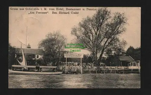 138185 AK Grünheide Mark vom Hotel Restaurant Pension Am Peetzsee Richard Crahe
