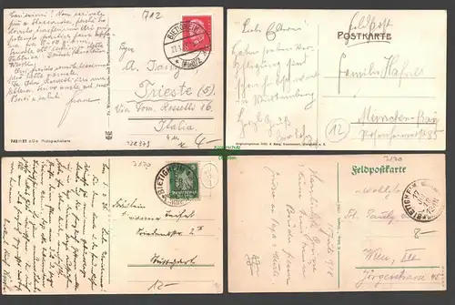 138379 4 AK Bietigheim Rathaus Apotheke Gasthaus zum Schützen 1918 Handelsbank