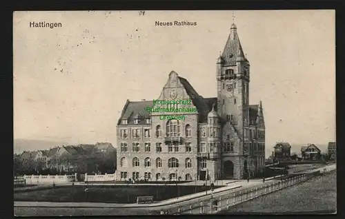 138206 AK Hattingen a. d. Ruhr 1912 Neues Rathaus