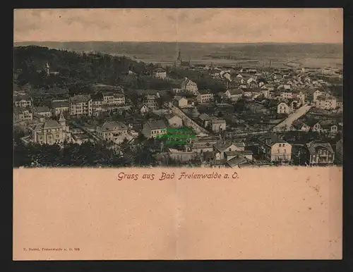 136761 AK Bad Freienwalde Oder um 1900 ungewöhnliche Klapp AK Panorama