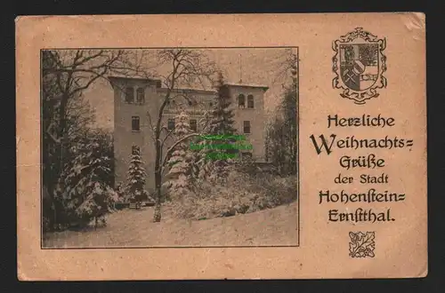 136833 AK Mineralbad Hohenstein-Ernstthal 1918 Weihnachtsgrüße