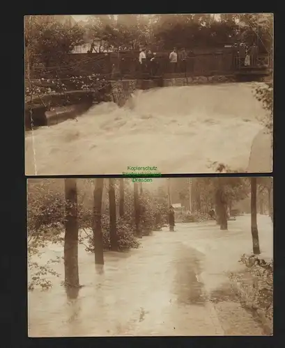 136757 2 AK Ballenstedt Hochwasser 1905 Zillenbach