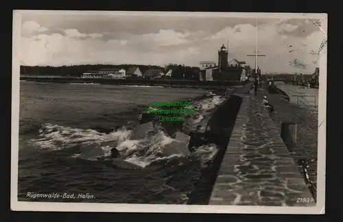 136217 AK Darlowo Rügenwalde Bad hafen Fotokarte 1939