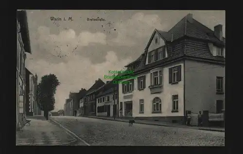 136289 AK Warin in M. 1914 Breitestraße