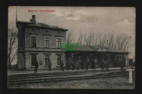 136290 AK Wesselburen Bahnhof Gleissseite 1909