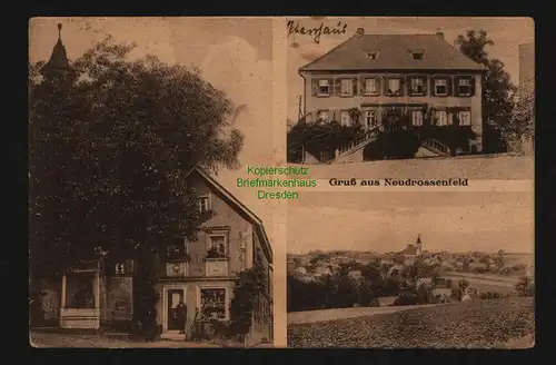 136336 AK Neudrossenfeld bei Kulmbach Pfarrhaus Geschäft 1937