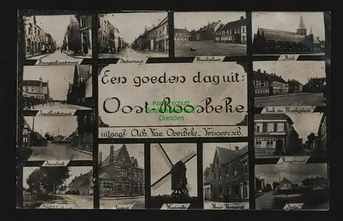 136211 AK Oost Roosebeke Bezirk Kortrijk 1918 Fotokarte Windmühle Windmolen