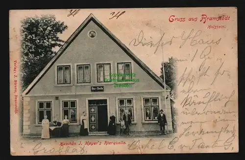 136330 AK Bramstedt Holstein 1902 Kapitän J. Meyer´s Bierquelle Gasthaus