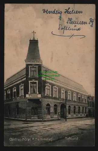 136360 AK Toftlund Sogn Central Hotel Hammelef 1911