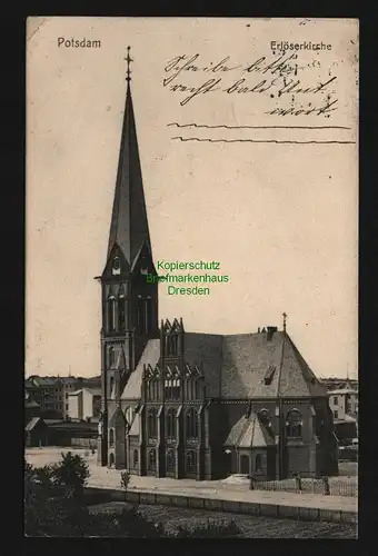 136255 AK Potsdam 1911 Erlöserkirche