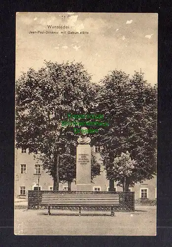130369 AK Wunsiedel Jean Paul Denkmal mit Geburtsstätte 1915