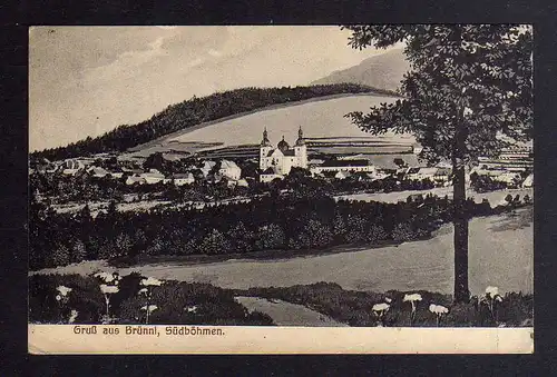 130320 AK Brünnl Südböhmen Panorama 1920