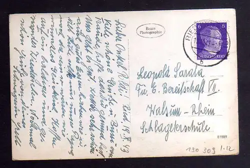 130309 AK Ried im Innkreis Oberösterreich Braunauer Tor Fotokarte 1943