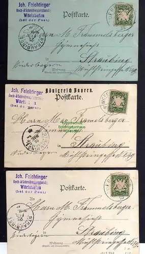 129842 3 AK Wörishofen Gesamtansicht Mondscheinkarte 1898 Kurhaus