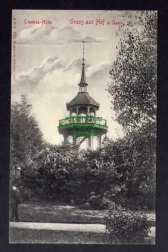 128791 AK Hof Saale Thomas Höhe Aussichtsturm um 1920