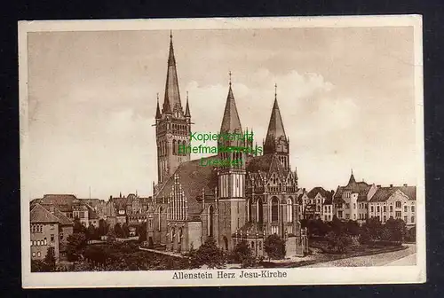 128819 AK Olsztyn Allenstein um 1925 Herz Jesu Kirche