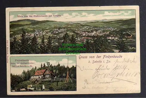 129086 AK Finkenbade bei Sebnitz Panorama 1906