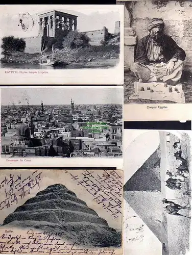 128895 9 AK den Ägypten Port Said 1905 Suez kairo Pyramide Sakkarah Cheops