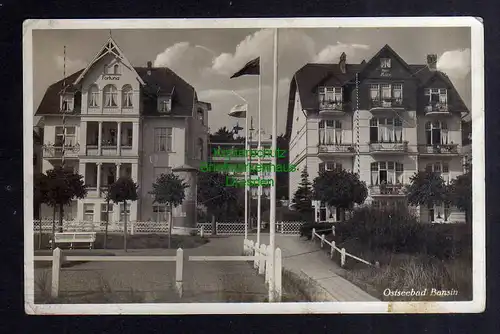 129141 AK Seebad Bansin Fotokarte 1942 Villa Fortuna Haus Möwe