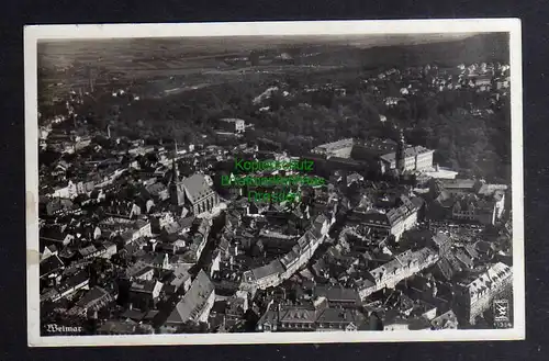 128433 AK Weimar Luftbild Fliegeraufnahme Fotokarte Luftbild